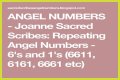 
Repeating Angel Numbers - 6's and 1's  (6611, 6161, 6661 etc)
